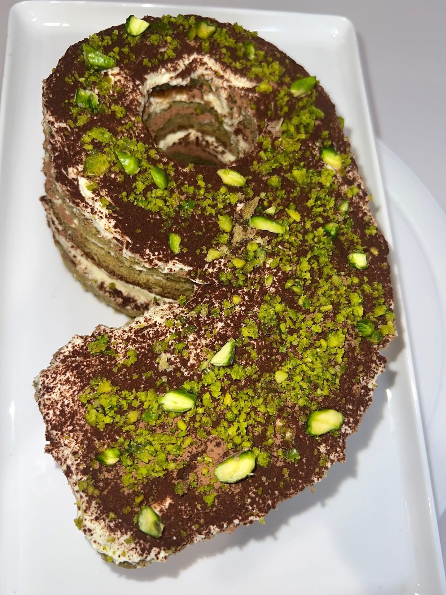 Pistachio Tiramisu Cake
