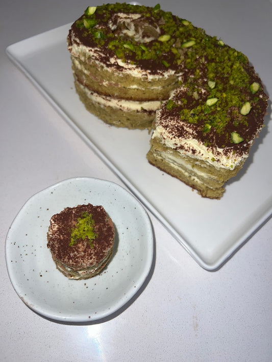 Pistachio Tiramisu Cake