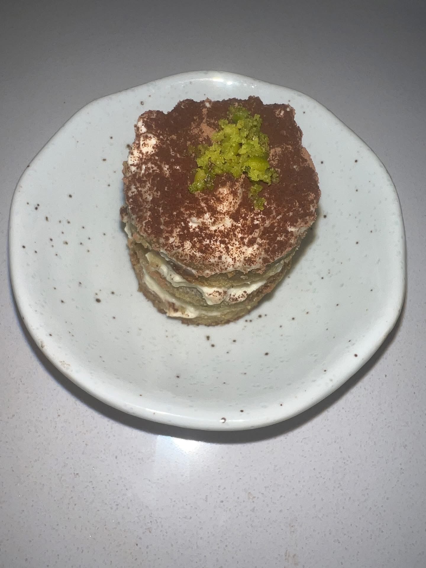 Pistachio Tiramisu Cake