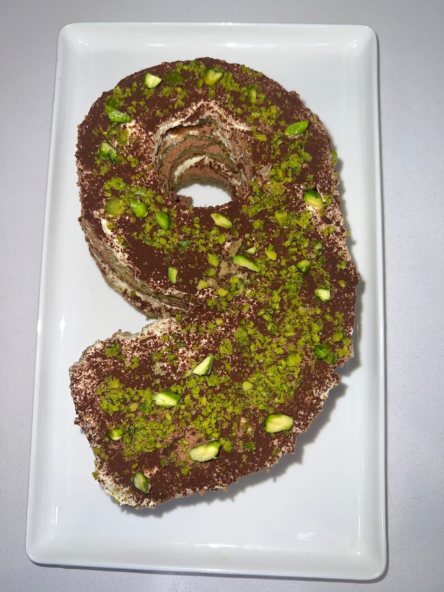 Pistachio Tiramisu Cake